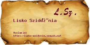 Lisko Szidónia névjegykártya